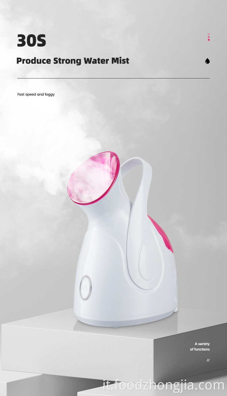 Mini nano nano nano a nebbia calda ionica professionale 3 in 1 piroscafo umidificatore di aromaterapia per la pulizia idratante per il viso